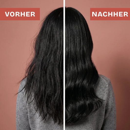 Vorher-Nachher Bild von Haaren